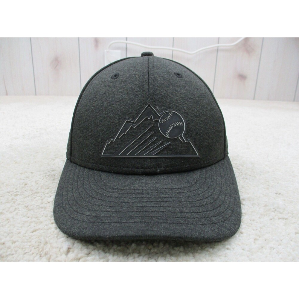 Colorado Rockies Hat Cap Fitted Mens 7 3/8 Gray Logo New Era Baseball